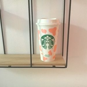 Cow print Starbucks plastic cup